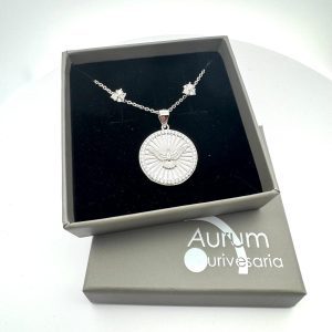 Conjunto de prata brincos e colar