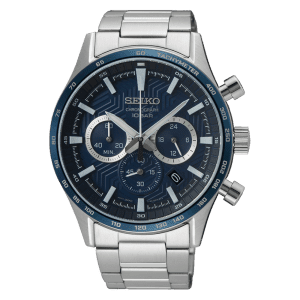 Relógio Seiko -  Sports Cronógrafo Quartzo Prat. Azul