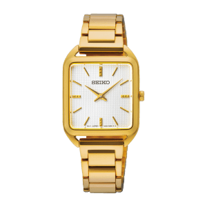 Relógio Seiko - Ladies Quartzo Caixa Quadrada Dourado