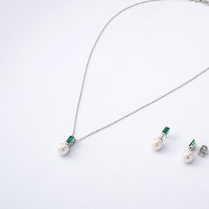 Conjunto  em prata Majorica - 189 € - Colar e Brincos Selene