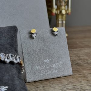 Brincos em prata e ouro Franco Vieira - Queen