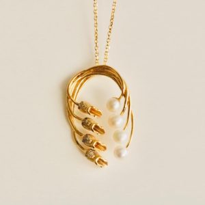 Conjunto em prata Syngular1s - Cups and pearls