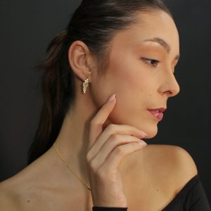 Brincos em prata zircónias